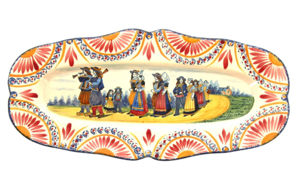 HENRIOT Quimper - Plat torpilleur en faï