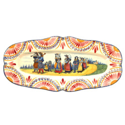 HENRIOT Quimper - Plat torpilleur en faï