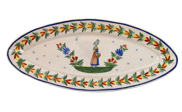 QUIMPER - Plat torpilleur en faïence pol