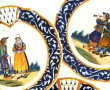 HENRIOT QUIMPER - 8 assiettes à dessert 