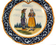 HENRIOT QUIMPER - 8 assiettes à dessert 