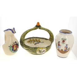 HENRIOT Quimper - Coupe à fruits à anse 