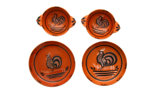 HENRIOT QUIMPER - Paire d'assiettes calo