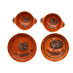 HENRIOT QUIMPER - Paire d'assiettes calo