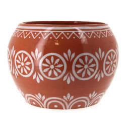 HENRIOT QUIMPER - Important cache pot en