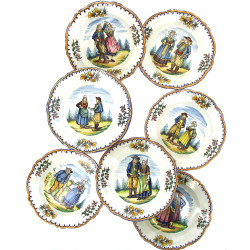HENRIOT QUIMPER - Service de table en fa