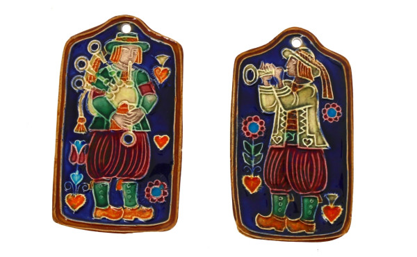 TABURET Quimper - Paire de petites plaqu