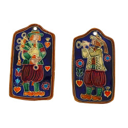 TABURET Quimper - Paire de petites plaqu