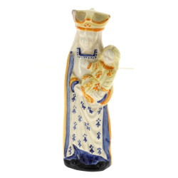 "Vierge à l'Enfant", sujet en faïence po
