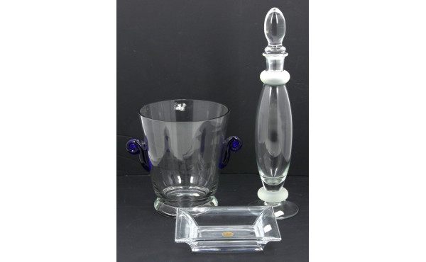 Lot de verreries modernes : seau à champ