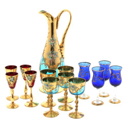 Verrerie de VENISE - Service à liqueur e