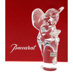 BACCARAT - Angelot en cristal, signé, H 