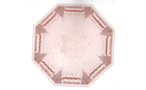 MULLER Frères - Vasque en verre rose pre