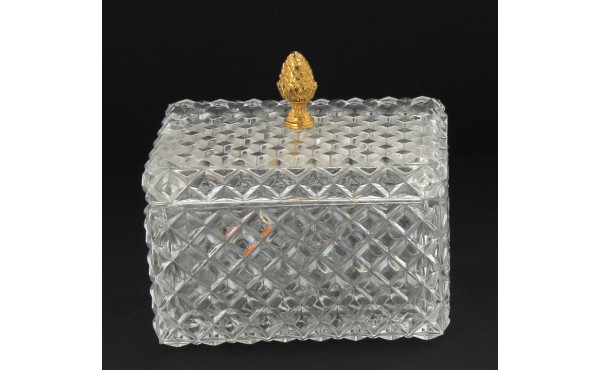 Seau à biscuits en cristal, frétel boule