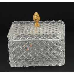 Seau à biscuits en cristal, frétel boule