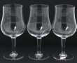 4 grands verres à pied en verre rouge et