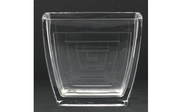 Vase en cristal style Art Déco, H 15 x L