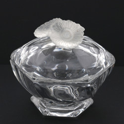 Drageoir en cristal transparent, frétel 