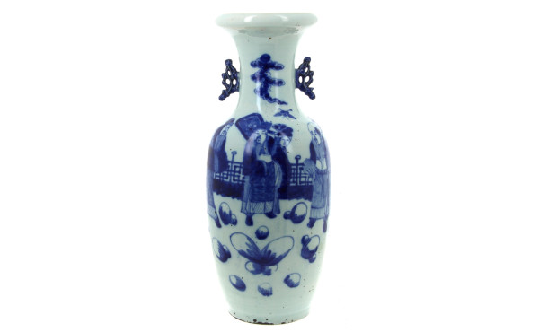 CHINE - Important vase en porcelaine à d
