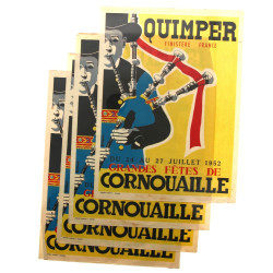 FETES DE CORNOUAILLE - 5 affichettes " 2