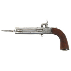 Pistolet à percussion anglais à double c