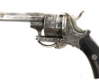 Petit revolver à broche, crosse bois noi
