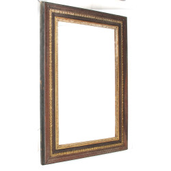 Miroir rectangulaire ancien en bois et s