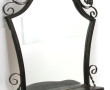 Miroir d'entrée en fer forgé, avec table
