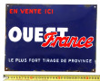 OUEST FRANCE - PLAQUE publicitaire bombé