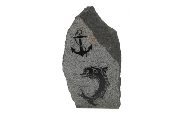 Thème Marine - Bloc de granit à décor po