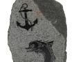 Thème Marine - Bloc de granit à décor po