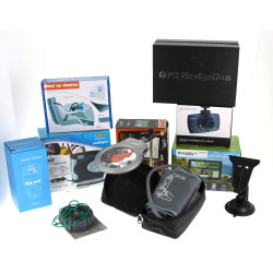 Lot comprenant une loupe à poser, un com