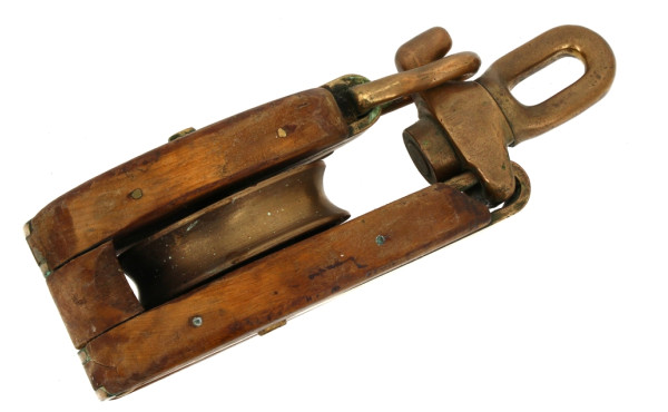 Thème MARINE - Poulie de marine en bronz