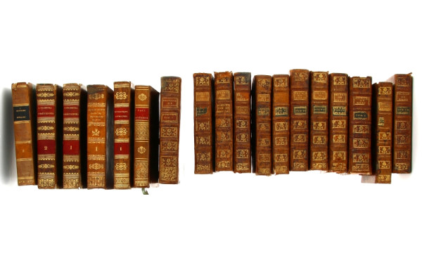 Ensemble de livres reliés XVIIIème (droi