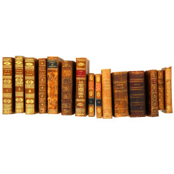 Lot de livres reliés cuir divers XVIIIèm