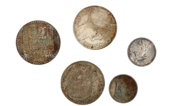 Lot de monnaies argent: 3 p. 20 fr Turin