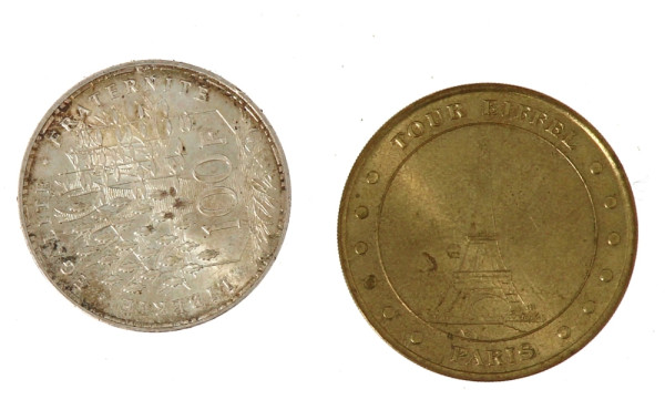 Pièce de 100 F argent : on y joint une m