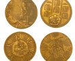 Ensemble de quatre médailles-calendrier 