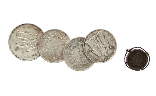 Lot de pièces en argent : une pièce 50 F