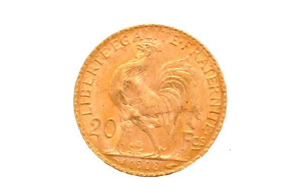 Pièce de 20 F or (non visible- stockée e