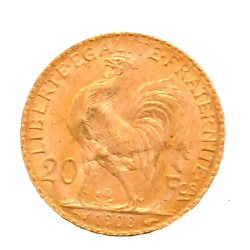 Pièce de 20 F or (non visible- stockée e