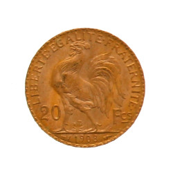 Pièce de 20 F or (non visible- stockée e