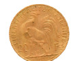 1 p. 20 fr or au coq 1908 poids 6,5 grs