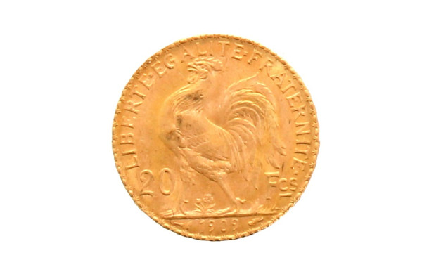 Pièce de 20 F or (non visible- stockée e