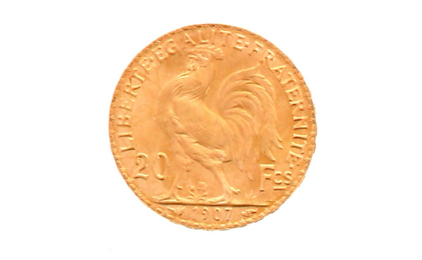 Pièce de 20 F or (non visible- stockée e