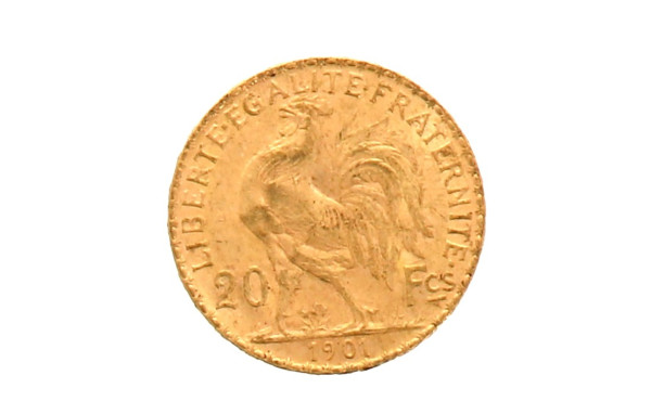 Pièce de 20 F or (non visible- stockée e