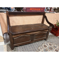 Banc coffre en chataigner (nettoyage à p