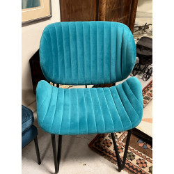 Fauteuil moderne en métal laqué noir et 