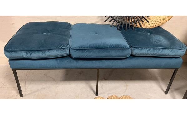 Petite banquette bout de lit en métal la