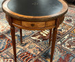 Table style bouillotte, plateau gainé d'